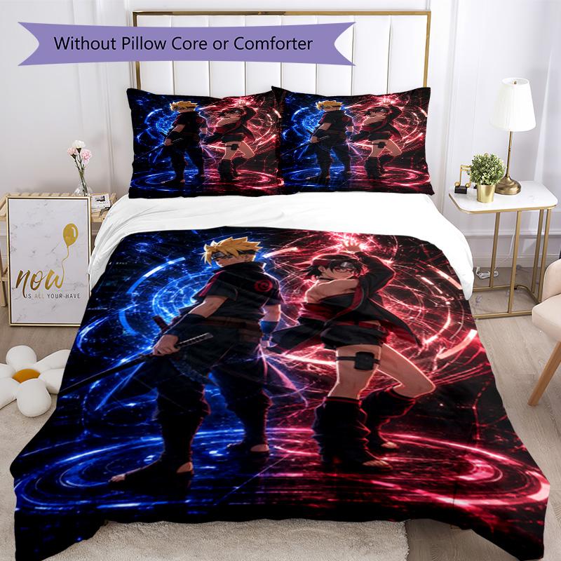 Naruto Bed Linen Set Perfect for Living Room Soft Fabric Christmas Gift