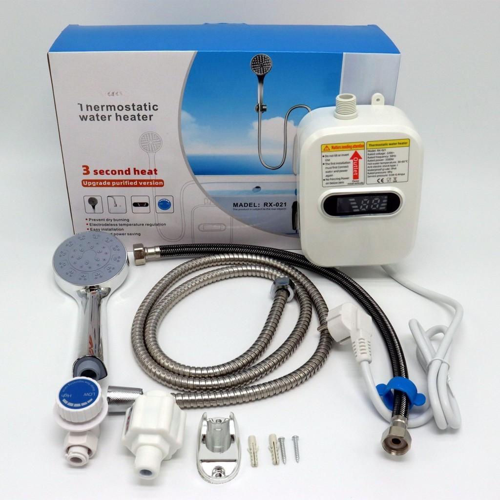 3000W Household Instant Electric Water Heater Bathroom Digital Digital Display Showerhead Three Second Fast Heating Mini Water Heater