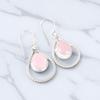 Розовый Халцедон Драгоценный Камень 925 Стерлинговое Серебро Ювелирные Изделия Серьги Ручной Работы 1,70" EE-96-19