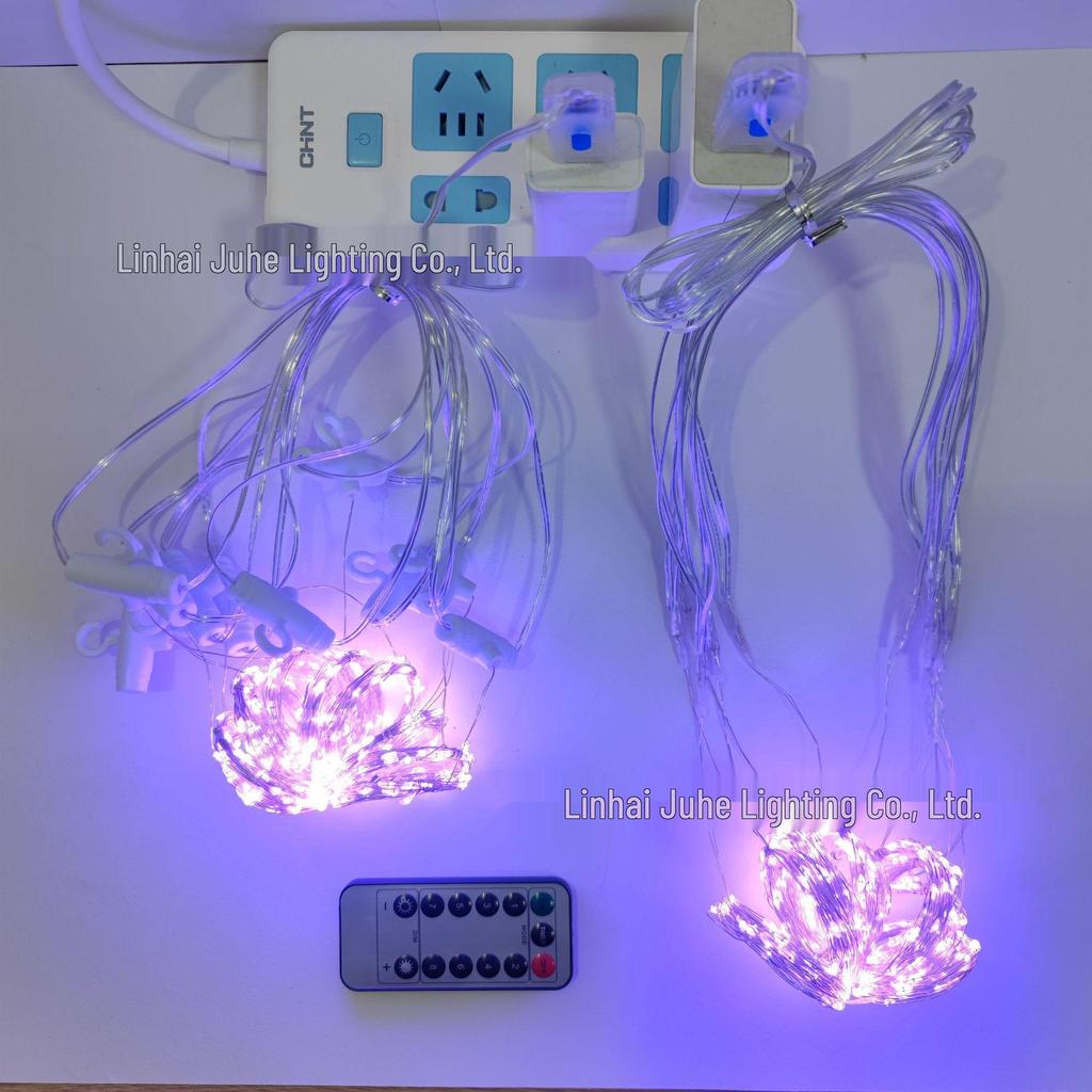 Светодиодные гирлянды-занавесы из медной проволоки с USB и пультом дистанционного управления, 3x3 м, для Рождества, свадьбы, декора спальни