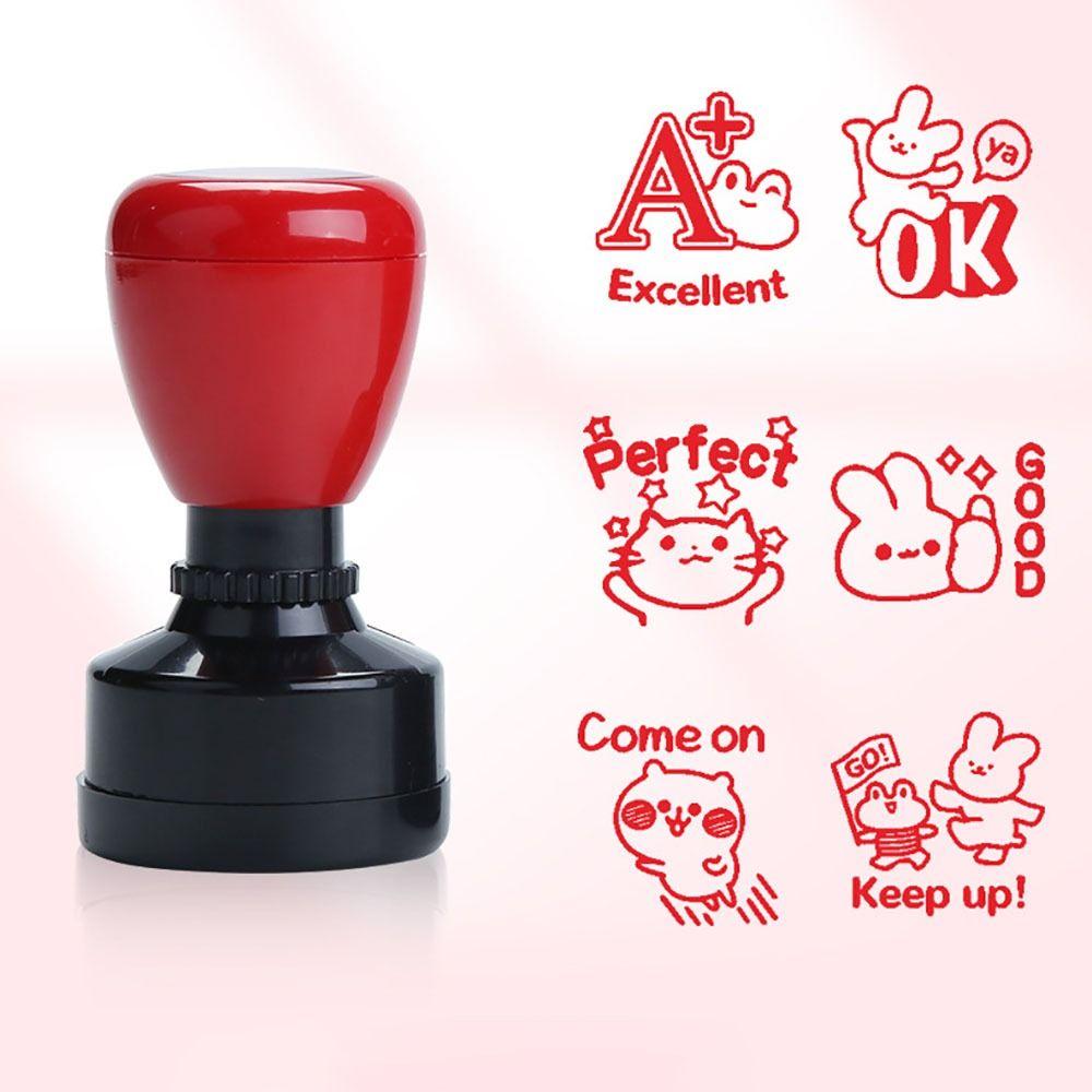 DIY Teacher Encourage Stamp Praises Emoticons Praise Stamps Portable Reward Seal