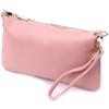 Beautiful Women's Clutch Bag with Two Straps Made of Genuine Leather Vintage 22644 Pink