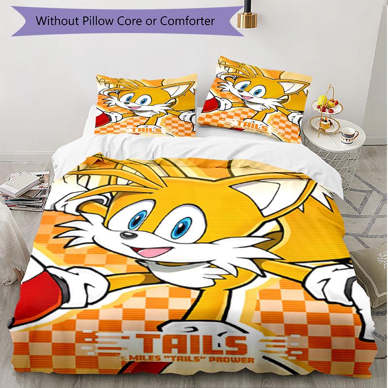 3pcs Duvet Cover Set (1*Duvet Cover + 2*Pillowcase, Without Core), Sonic Print Soft All‑Season Bedding Set, Home Bedroom Decor Gift