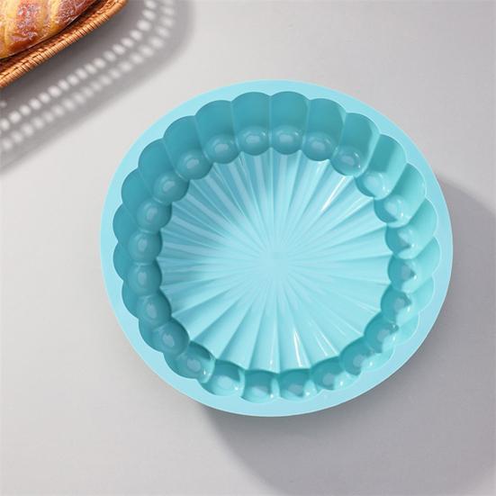 Silicone Baking Mold Sunflower Round Shape Easy Release Clean Baking Mold Heat-Resistant Cake Dessert Tool