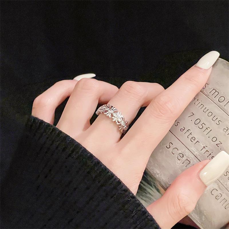 Ретро-стиль, Открытое кольцо, Цветное сокровище, Высококлассное исполнение, Модный нишевый дизайн, Средневековое кольцо, Кольцо на указательный палец