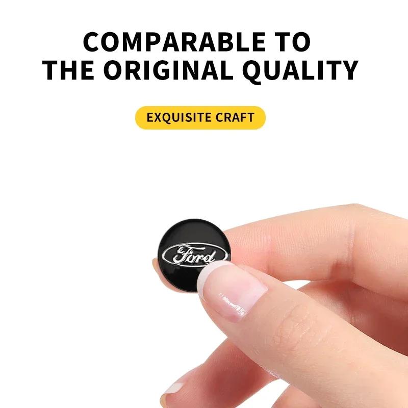 Car Sticker 2026 Ford New 2025 Hot 14 mm 21mm Aluminum Car Remote Control Key Shell Emblem Stickers For Ford Focus 2 3 Mondeo Ec