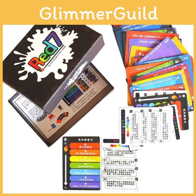 Красная карточная игра 7 для собраний с материалом, идеально подходящим для праздников и подарков