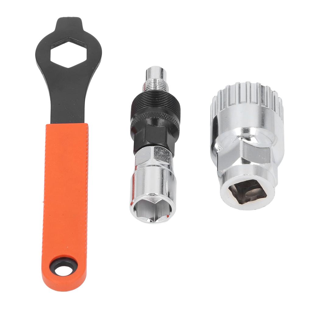 Cycling Crank Extractor Arm Remover Bottom Bracket Remover with 16mm Spanner Wrench Crank Repair Tool Kit 3pc Set