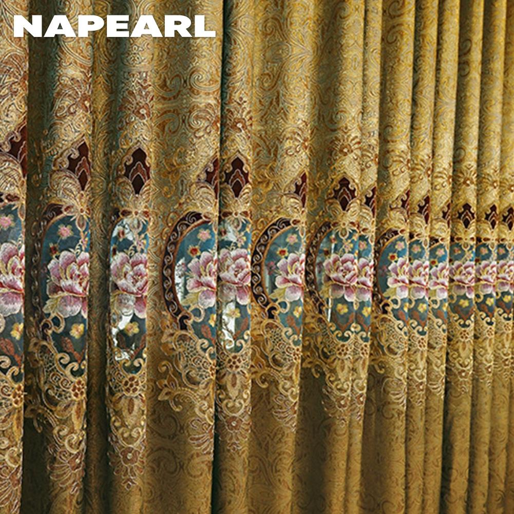 1 шт. NAPEARL модные элитные дворцовые шторы с вышивкой и оконные ширмы для гостиной, спальни, домашний декор