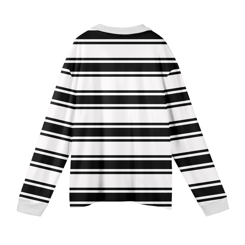 Мужские повседневные топы с длинными рукавами на пуговицах с полосатым принтом