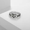Seulement Love Black Infinity Heart Couple Rings for Women Men Stainless Steel Jewelry for New Listing Gothic Accessories