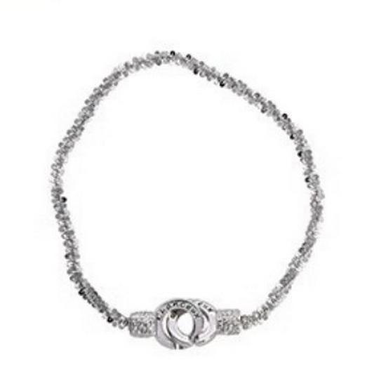 Серебряный браслет с двойным кольцом: Уникальный, легкий, роскошный, модный и изысканный дизайн для женщин.