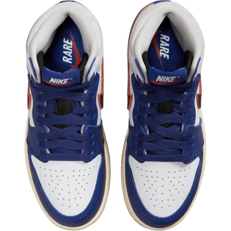 Air Jordan 1 Retro High OG PS Rare Air - Deep Royal Blue Детские кроссовки Белый Нейтрально-серый Черный FD1412-100