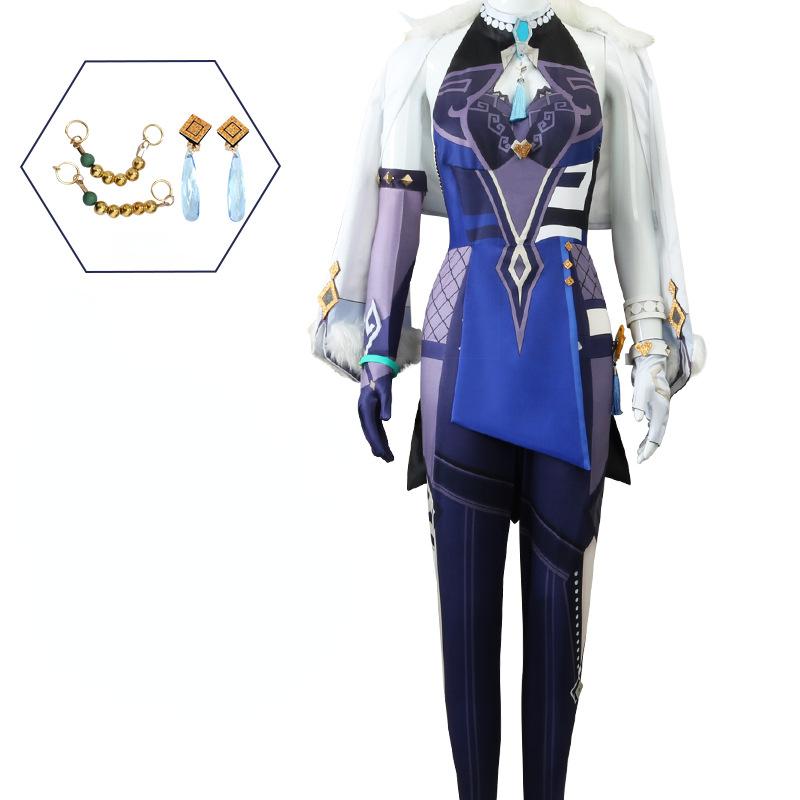 Игра Yelan костюмы для косплея сексуальная женская униформа Hydro Liyue парик аниме костюмы на Хэллоуин для женщин праздничная одежда
