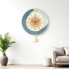 Moon Clock Wall Clock Living Room Wall Decoration Creative Clock Mural Free Punch Silent Pendulum Clock