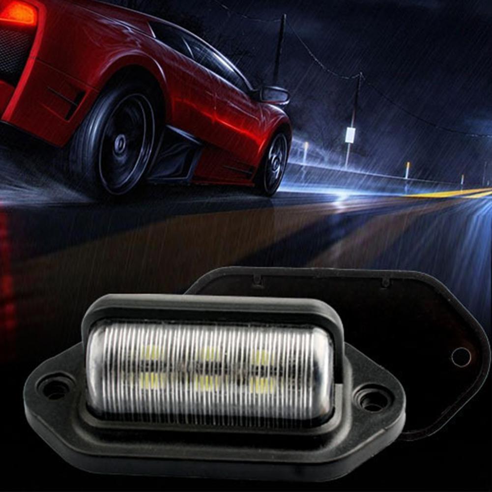 6 Led Car License Number Plate Light For Suv Automobile Truck Bus And Trailer Tail Lamp Side Step Bulbs Car License Plate Light