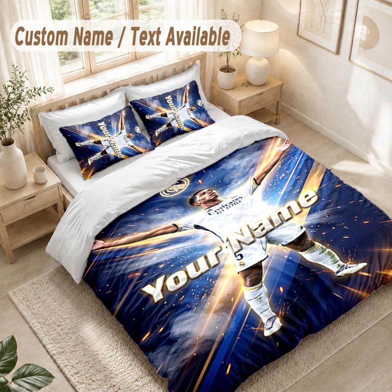 Custom Name Bedding Set 3 PiecesJude Bellingham Print Duvet Cover + 2 Pillowcases Soft Bed Decor