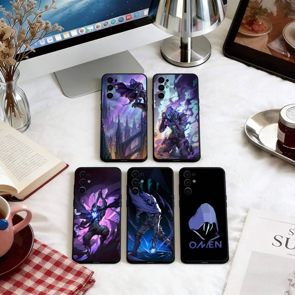 Чехол для телефона Omen Valorant для Samsung S25, S24, S21, S22, S23, S30, Ultra, S20, Plus, Fe, Lite, Note, 10, Мягкий черный чехол