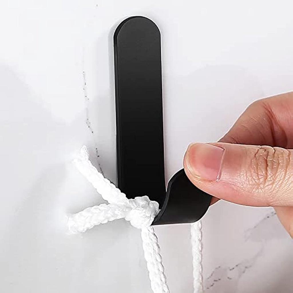 Клей для ванны из 6 предметов, вешалка для черной стены, крючок для клея, крючок для клея из нержавеющей стали, крючок для клея из нержавеющей стали, ванная комната, кухня, спальня