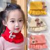 Knitted Baby Scarf Cartoon Giraffe Ruffle Neck Warmer Girls Kids Accessories Neck Collar Circle Outdoor Winter Warm Scarves
