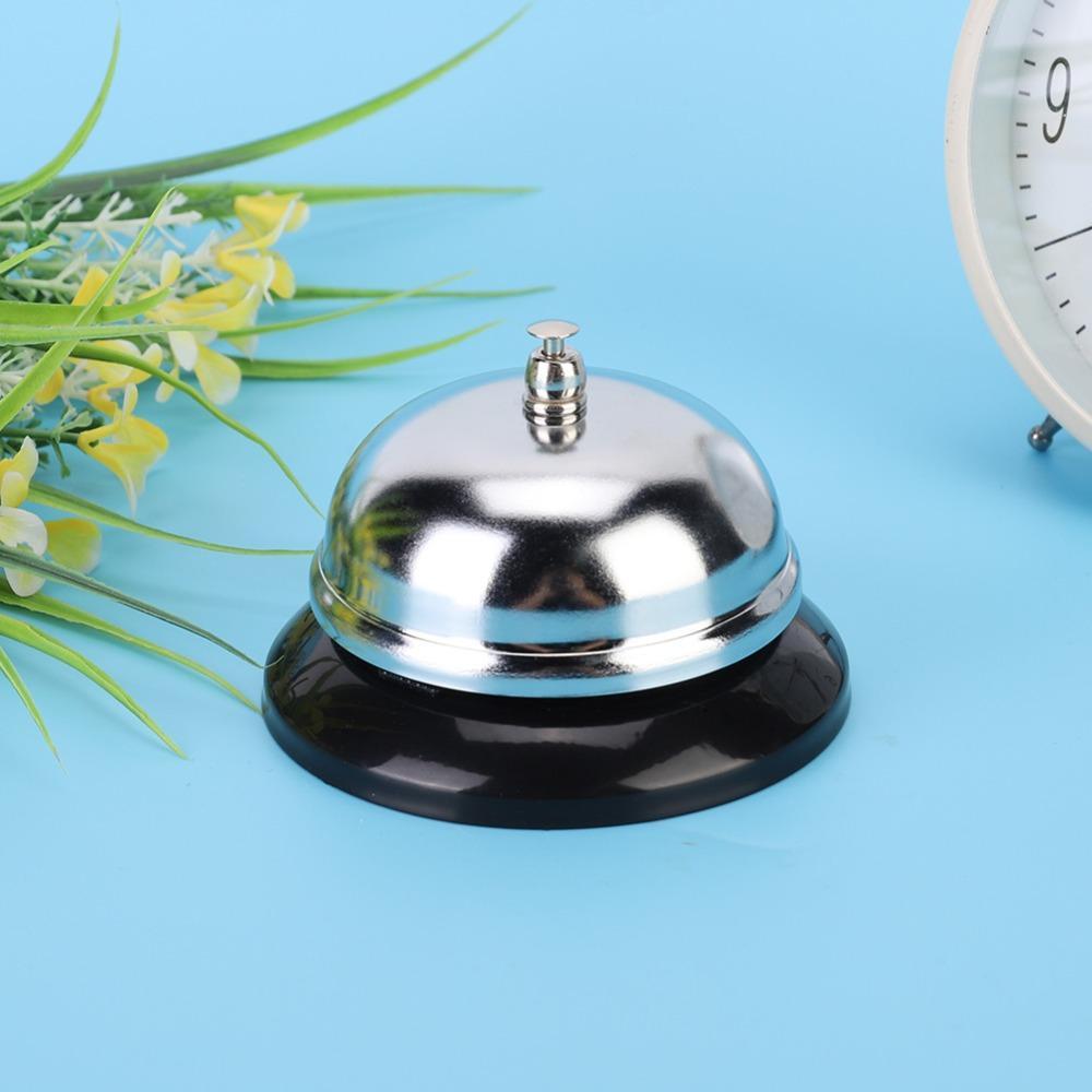 Silver Desk Service Bell Loud and Clear Ring Table Caller Dinner Call Bell Kitchen/Restaurant