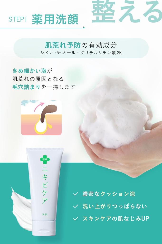 Лекарственный уход за кожей от акне Набор для ухода за кожей Шрамы от угревой сыпи Профилактика грубой кожи Квази-лекарство Мужской Женский