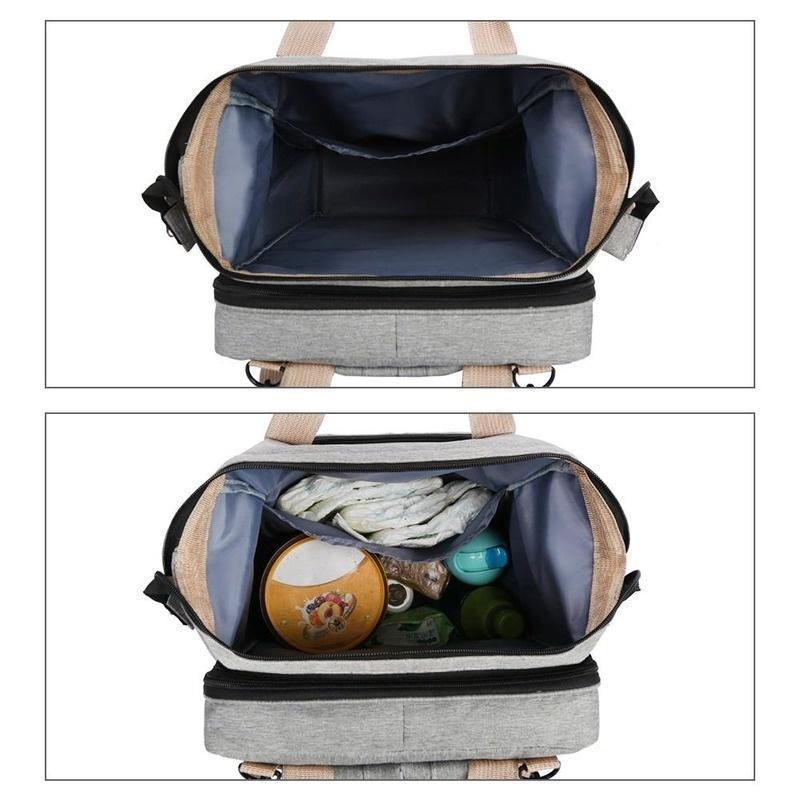 Portable Folding Baby Bed Mom Bag Multi-function Bed Large Capacity Mother and Baby Bag Backpack