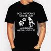 Men T-shirt Dogs and Horses Make Me Happy Humans Make My Head Hurt Kawaii T Shirt Men Women Tshirt Horse Graphic Male T Shirts