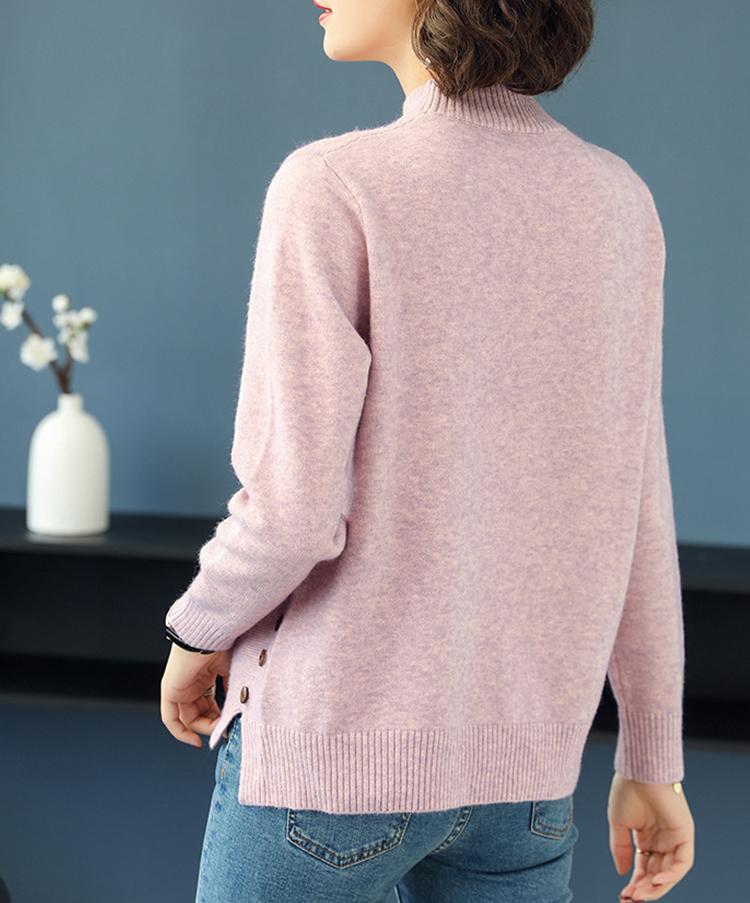 Свитер с высоким воротником, женский осенне-зимний пуловер с длинными рукавами, женский вязаный топ, джемпер, женский трикотаж