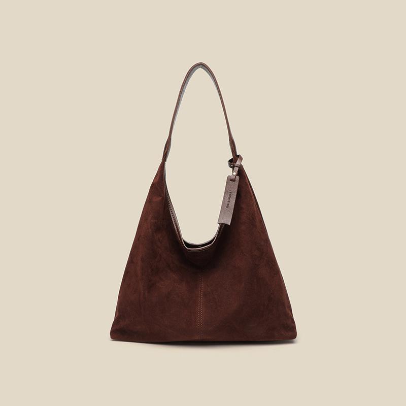 Большая вместительная сумка, замшевая сумка на плечо, популярная сумка-ведро для поездок на работу, сумка через плечо с широким ремнем