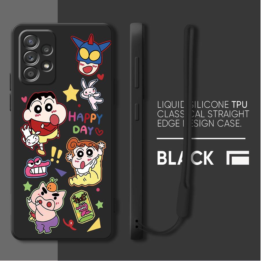 Case for Samsung Galaxy A20s A30s A06 A71 A73 A03 A02s A50 A56 A05 A04 A53 Phone Cover Cartoon Cute Shin-chan