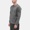Stone Island Logo Patch Loose Fit Crew Neck Sweatshirt Men sweatshirt Coal-Gray 711562720-V0M67