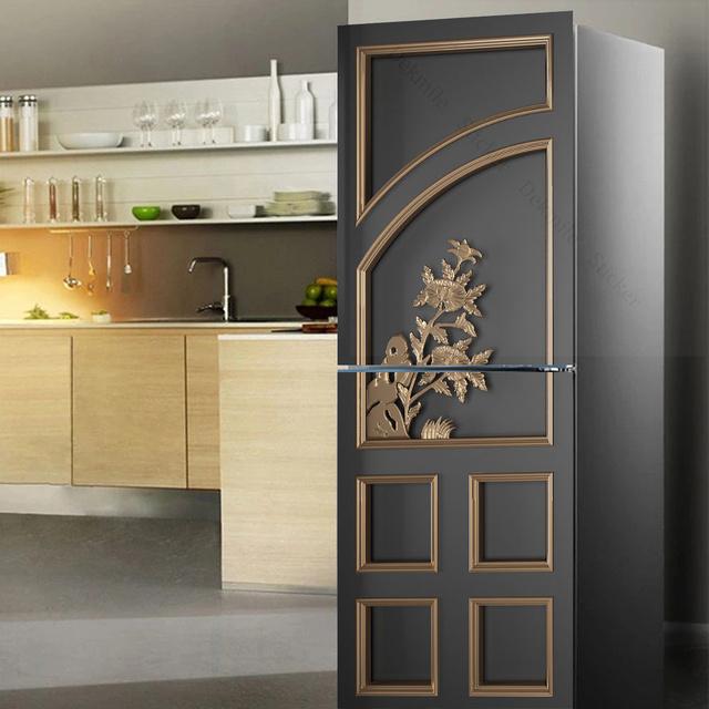 Серые крутые обои для холодильника, овечий череп, вино, самоклеящаяся виниловая наклейка, украшение для кухни, холодильника, наклейка на стену, шкаф