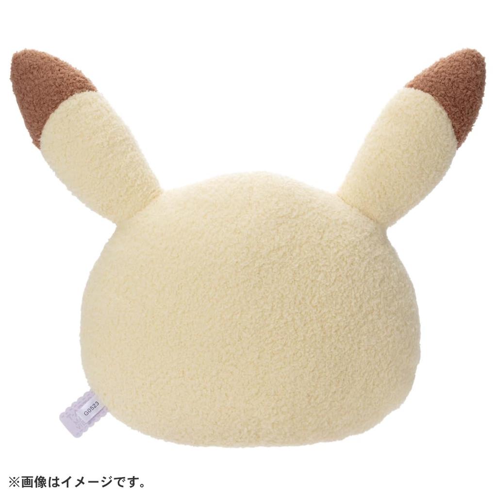 Pokepiece Plush Face Cushion Pikachu Plush Width Approximately 39cm