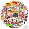 50Pcs/Set Funny Sushi Emoji Series 01 Stickers DIY Fashion Waterproof Doodle Decals Stickers