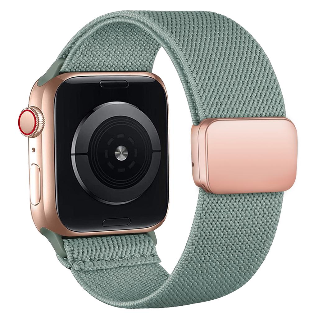 Магнитный петлевой ремешок для Apple Watch 40мм 44мм 45мм 49мм 41мм, нейлоновый браслет-скранчи для iwatch Series ultra 2 9 3 6 7 8 se 10