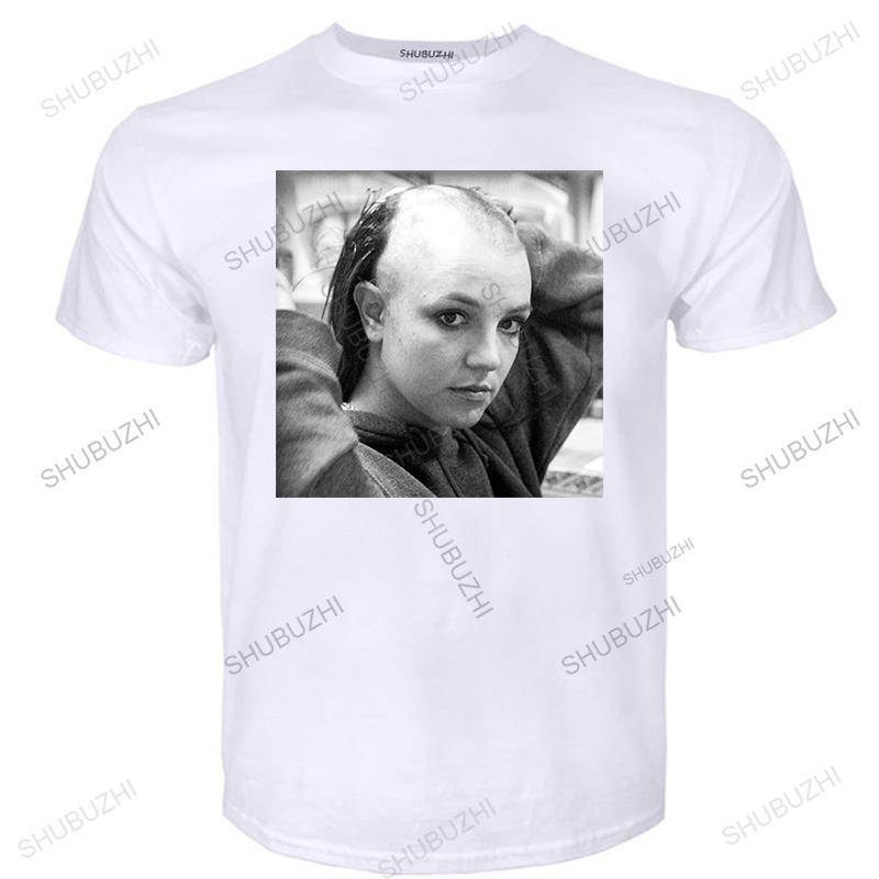mens high quality short sleeve t shirt vintage tee tops Bald britney spears Heavy summer cotton brand loose teeshirt plus size
