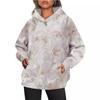 Осень-зима Женская толстовка с капюшоном Plus Velvet Fashion Printed Loose Fit Pullover Sweatshirt Hoodies