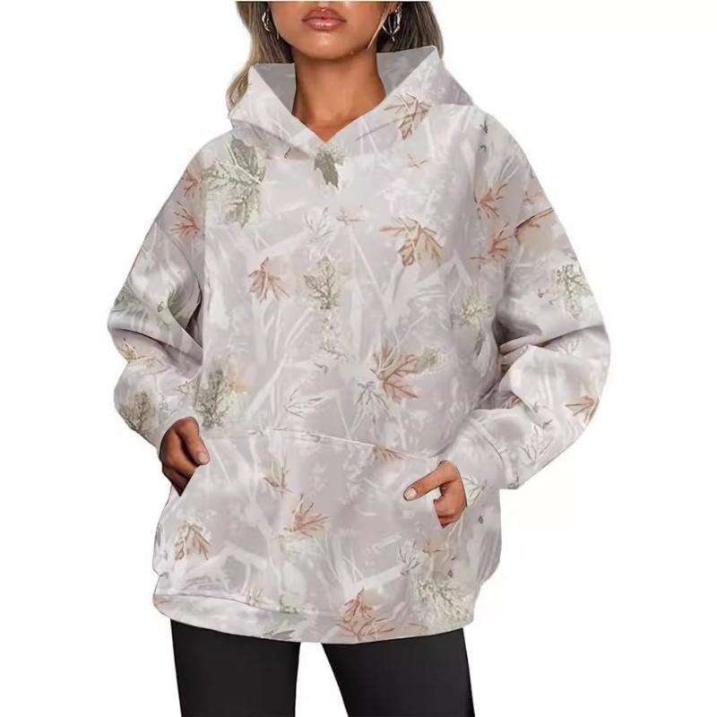 Осень-зима Женская толстовка с капюшоном Plus Velvet Fashion Printed Loose Fit Pullover Sweatshirt Hoodies