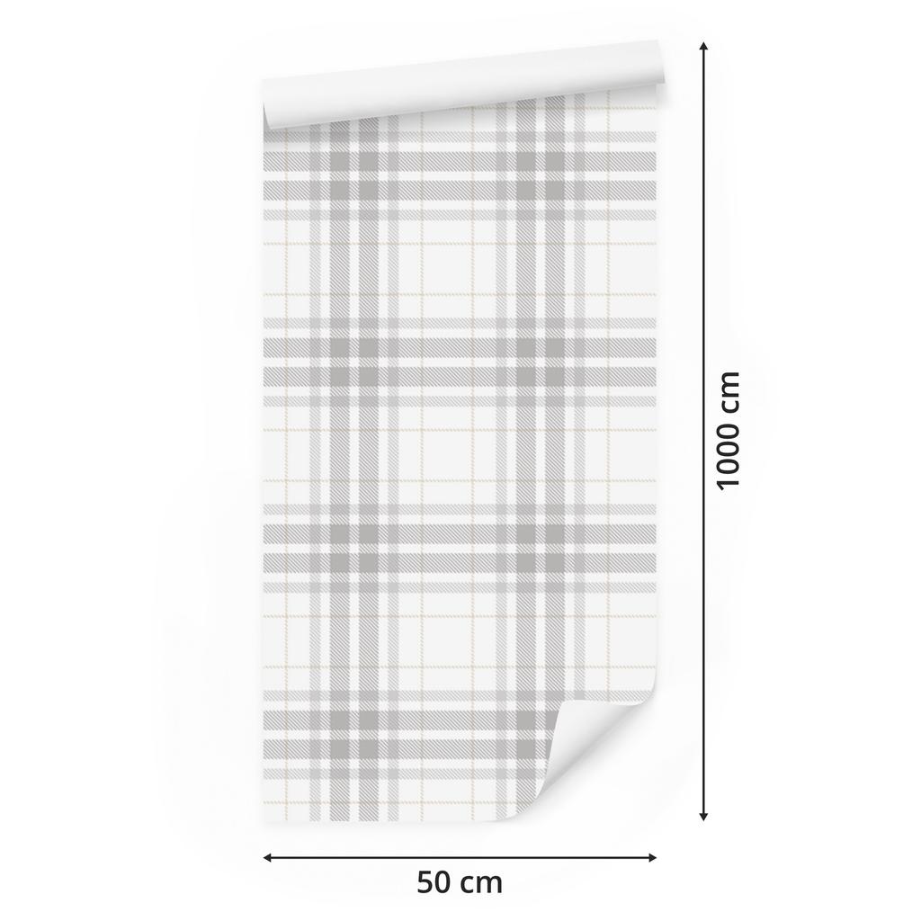 Wallpaper with a checkered pattern and a modern look for the living room and bedroom 50x1000