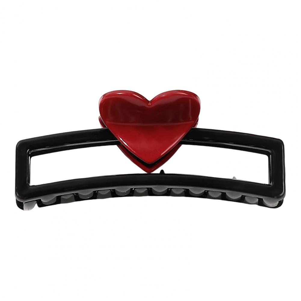 Заколка для волос в форме прямоугольника, пластиковая заколка в форме сердца, на затылке, на каждый день, на вечеринку, аксессуары для волос