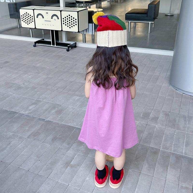 Летнее повседневное платье без рукавов для девочек, крутое пляжное платье для девочек