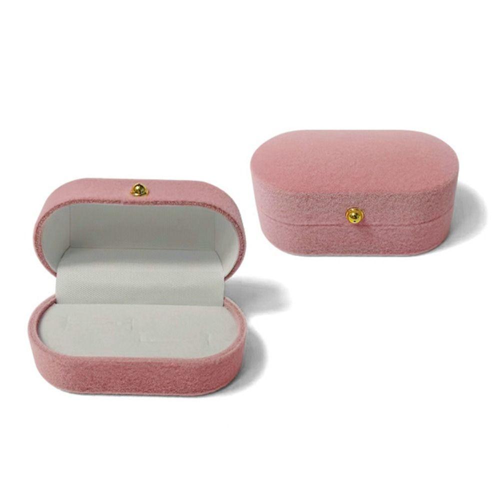 Винтажный стиль Двойной слот шкатулка для колец ювелирных изделий витрина для сережек шкатулка бархатная парная шкатулка для колец