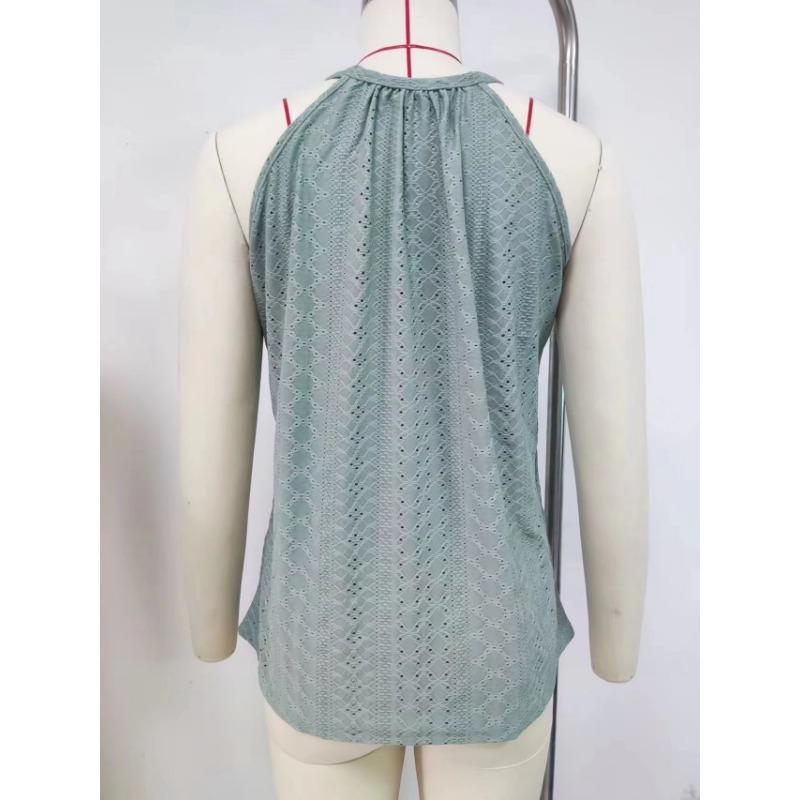 Женский летний жилет, свободные майки с круглым вырезом и морщинами, топ без рукавов, камзол