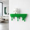 Melting Dripping Wall Shelf, 3D Printed Floating Shelf, Fun Dripping Display Shelf for Home Storage Living Room Decor