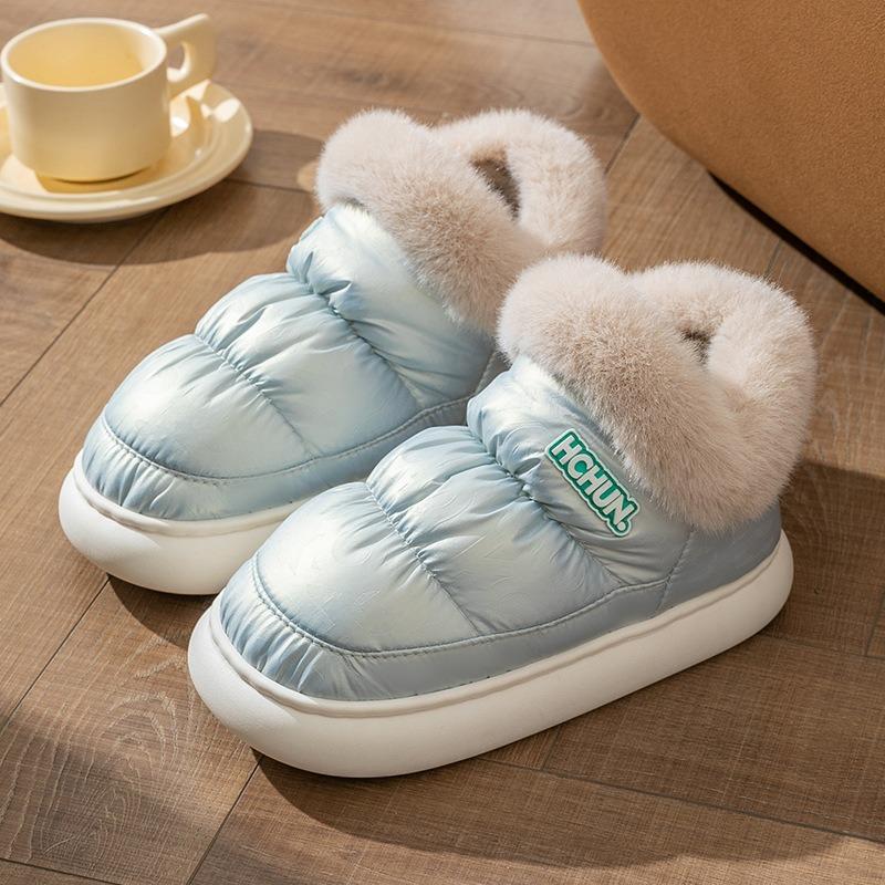 Хлопковая обувь для мужчин и женщин зимой, подходит для использования дома в помещении с толстым бархатом и теплыми хлопковыми сапогами