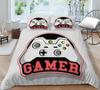 3D Game Handle Pattern Luxury Home Bedding Set Full Size Quilt Cover and Pillowcase for Boys and Men Game Lovers Room Bedroom Bedding