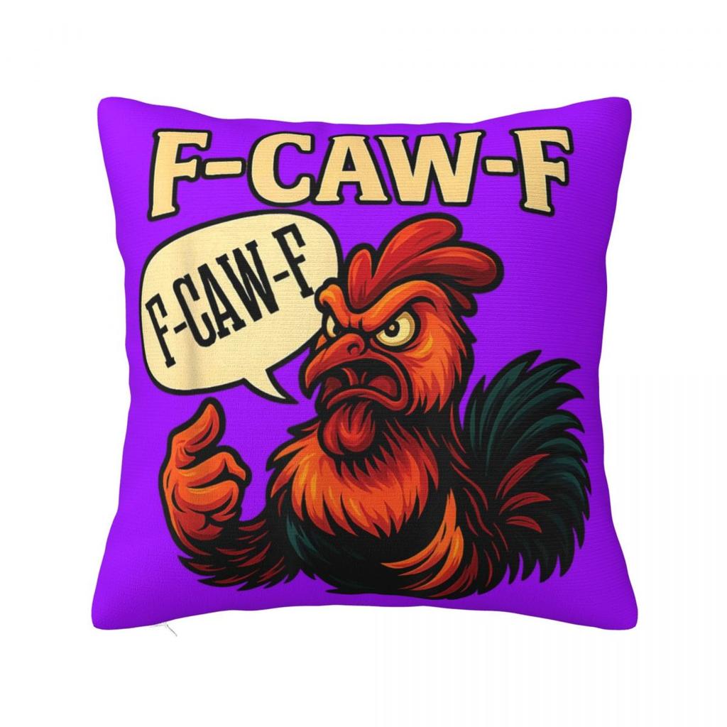 FCAWF Chicken Funny Crazy Screaming Coffee Pillow Case Cushion Cover Soft Pillow Cover Retro Trendy Pillowcases For Room Chair