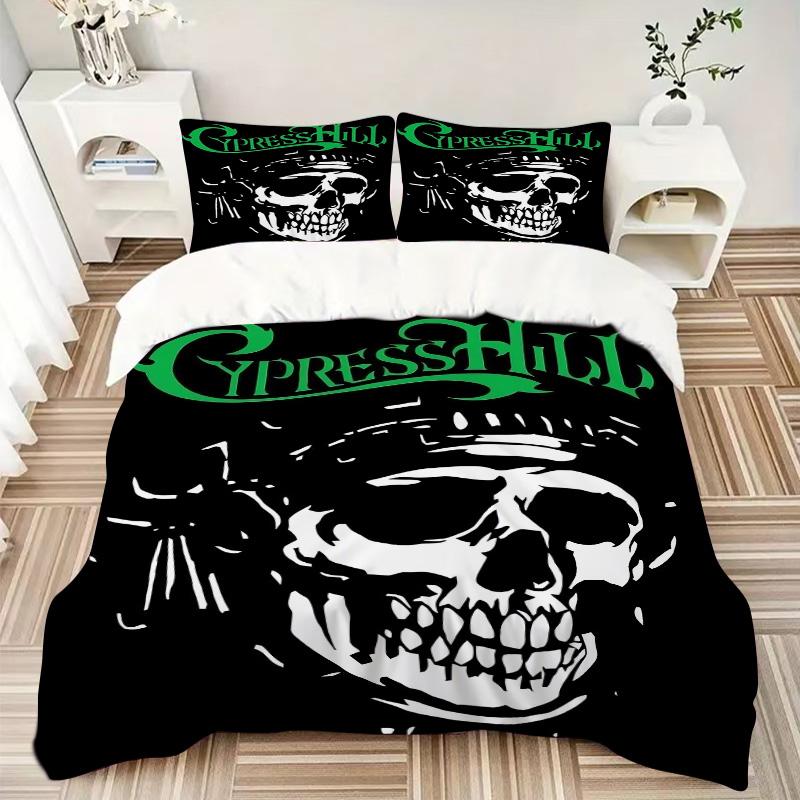 Cypress Hill Skull Artwork Print 3Pcs Bedding Setduvet Cover With 2 Bedropillowcase Home Birthday Gift