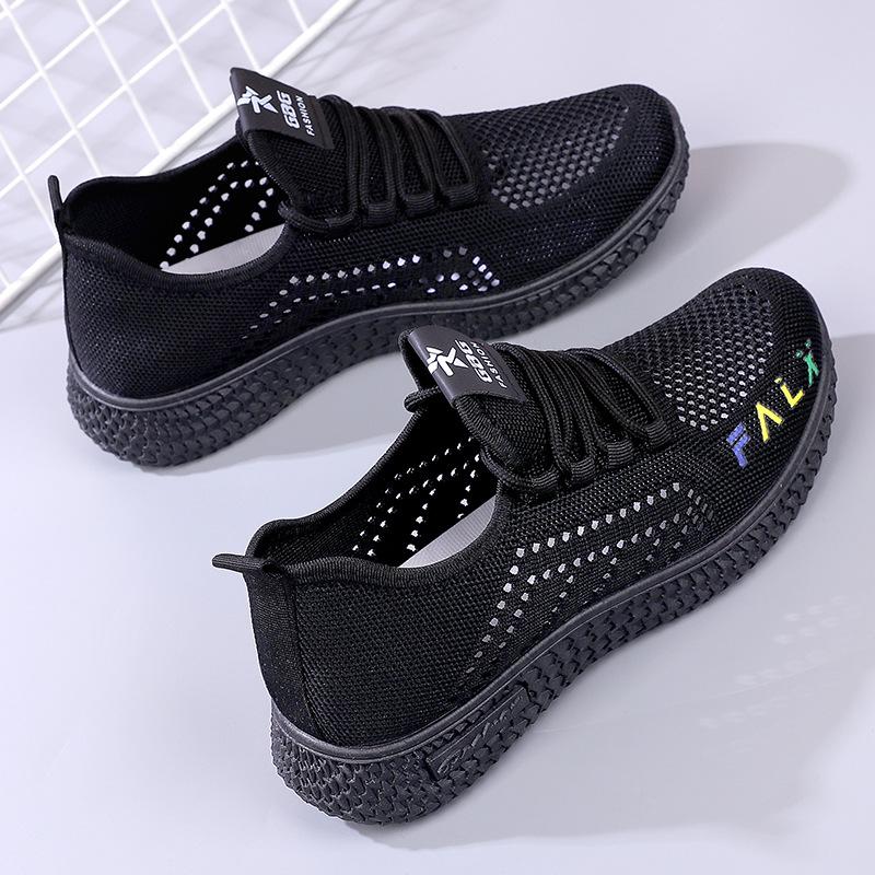 2023 новые летние сетчатые туфли для мам, тканые кроссовки, повседневные кроссовки для женщин